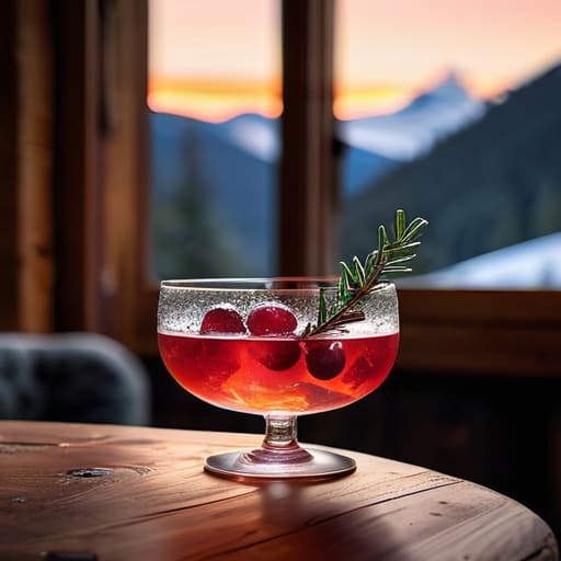 The Spiced Cranberry Sparkler holiday cocktail.