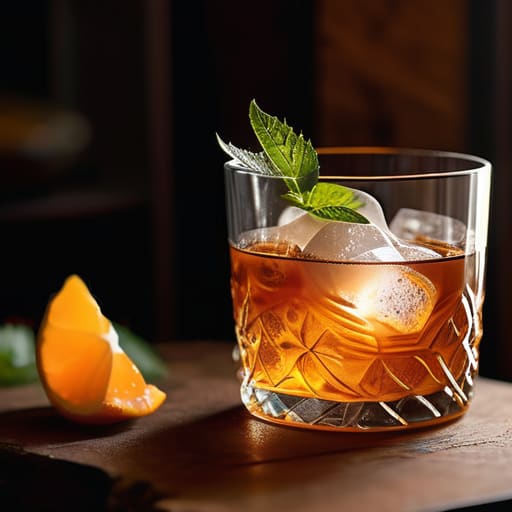 Warm Smoky Maple Bourbon Smash cocktail.