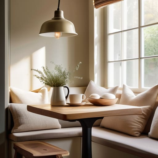 Making It Your Own cozy breakfast nook.