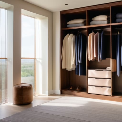 Organized wardrobe achieving The Final Polish.