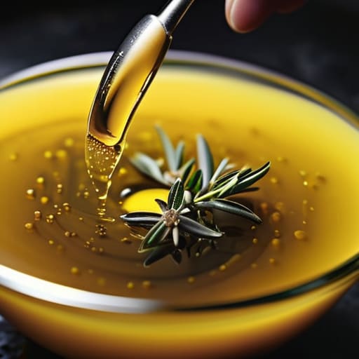 The Final Splash of vinaigrette dressing.