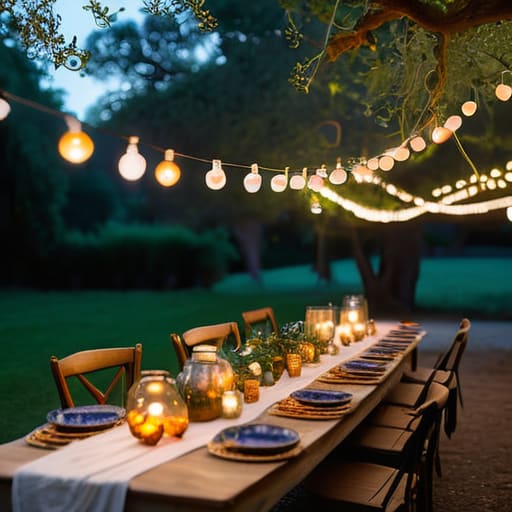 Adding the final touches to garden party.