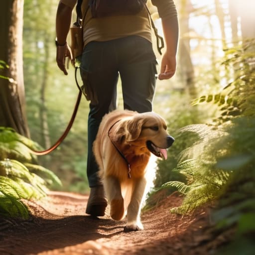 Walking a dog during The Long Walk Home.