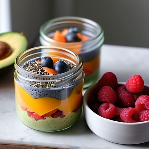 Healthy breakfast meal prep containers.