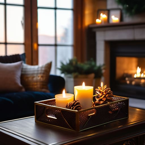 Decorating for festivities in a cozy home.