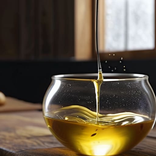 Whisking ingredients while making vinaigrettes.