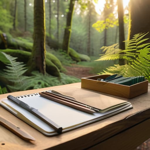 Artist practicing nature sketching outdoors.