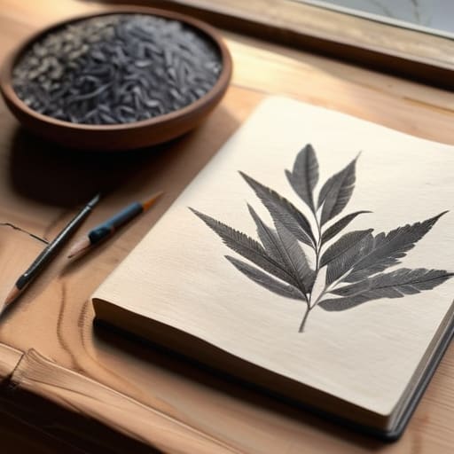 Person sketching in a notebook.