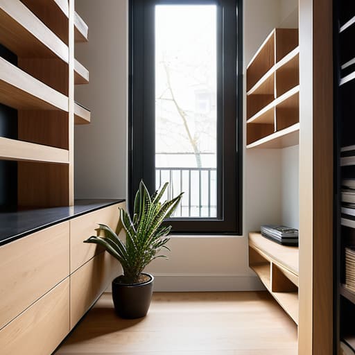 Vertical storage solutions for small rooms.